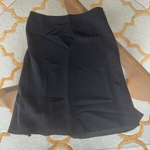 LOFT Polka Dot Black A-Line Skirt